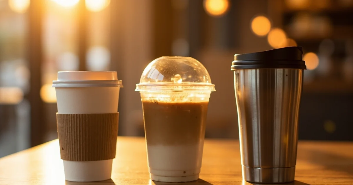 咖啡外帶杯完全指南：紙杯、塑膠杯、隨行杯的材質科學、風味影響與居家自備攻略