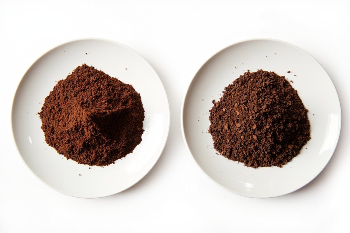 咖啡粉研磨粗細對比