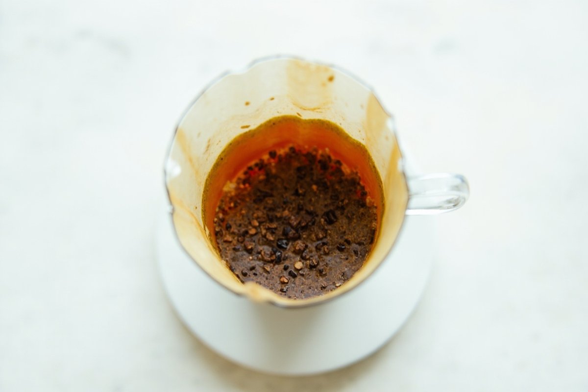 V60手沖咖啡俯拍圖